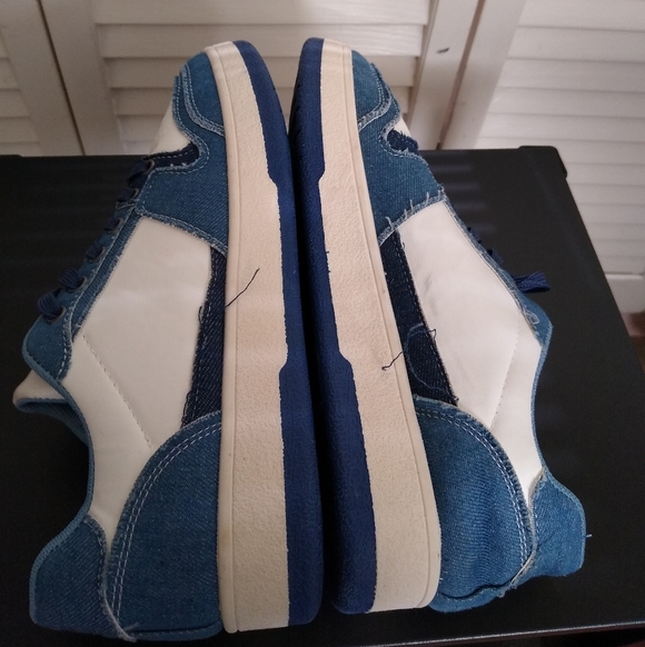 PACOGIL Denim White Star Sneakers – Size 42 EU – Streetwear Casual Shoes - Picture 6 of 14